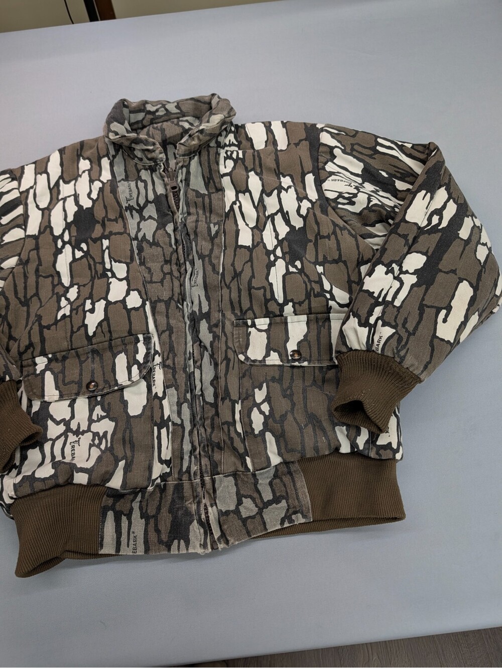 Vintage Trebark Camouflage Reversible Hunting Jacket L